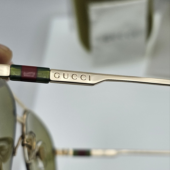 GUCCI AVIATOR GG LOGO GG1679S GOLD UNISEX - Picture 10 of 15